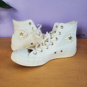 High Top Cream All Star Chuck Taylors